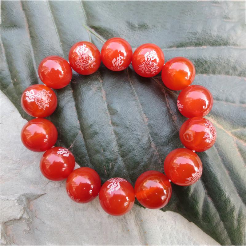 Красные Натуральные Красивые Каменные Бусины Эластичный Браслет из Бусин Браслеты для Мужчин и Женщин Браслет Украшения