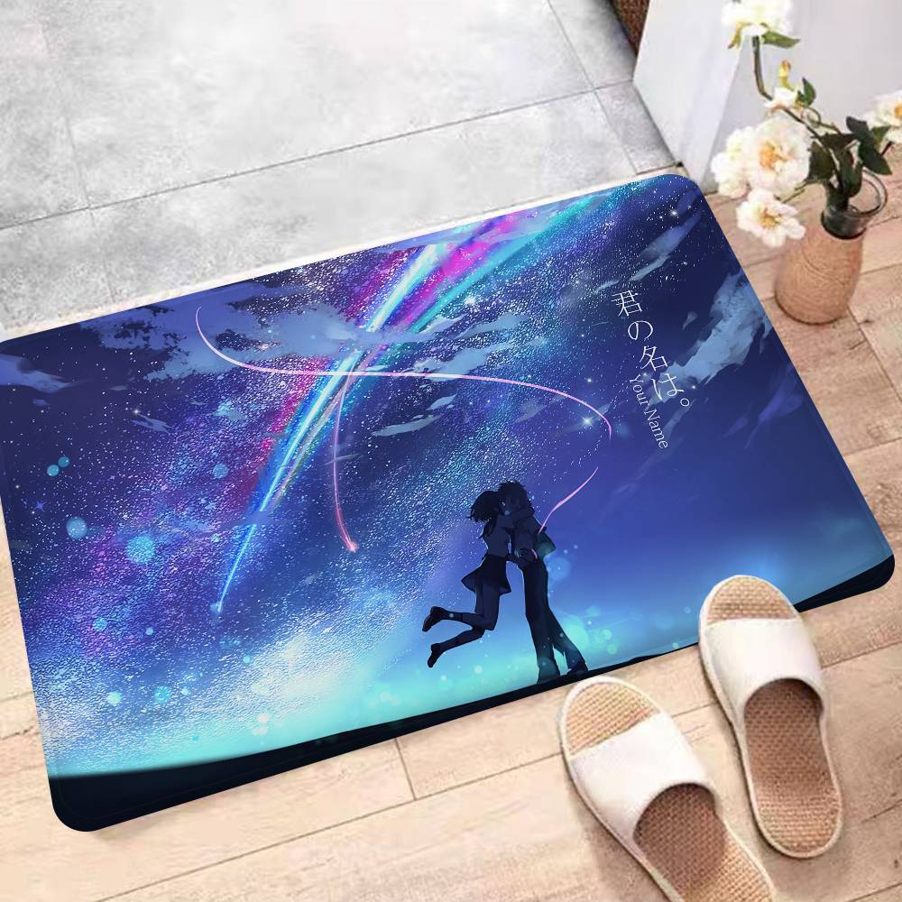 Аниме Твоё имя Коврик для пола Прямоугольный Противоскользящий Домашний Мягкий Коврик для ванной Входная дверь В помещении На улице Коврик Добро пожаловать Дверной коврик