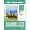 Матовая фотобумага 5x7 для струйного принтера, 200 г/м² / 52 фунта, односторонняя, формат 5R, упаковка 100 листов