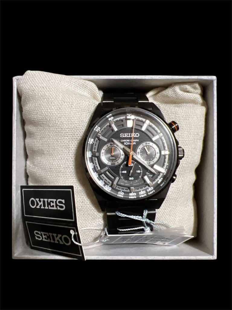 [Б/У] Seiko Хронограф Черная Зарубежная Модель SSB399P1