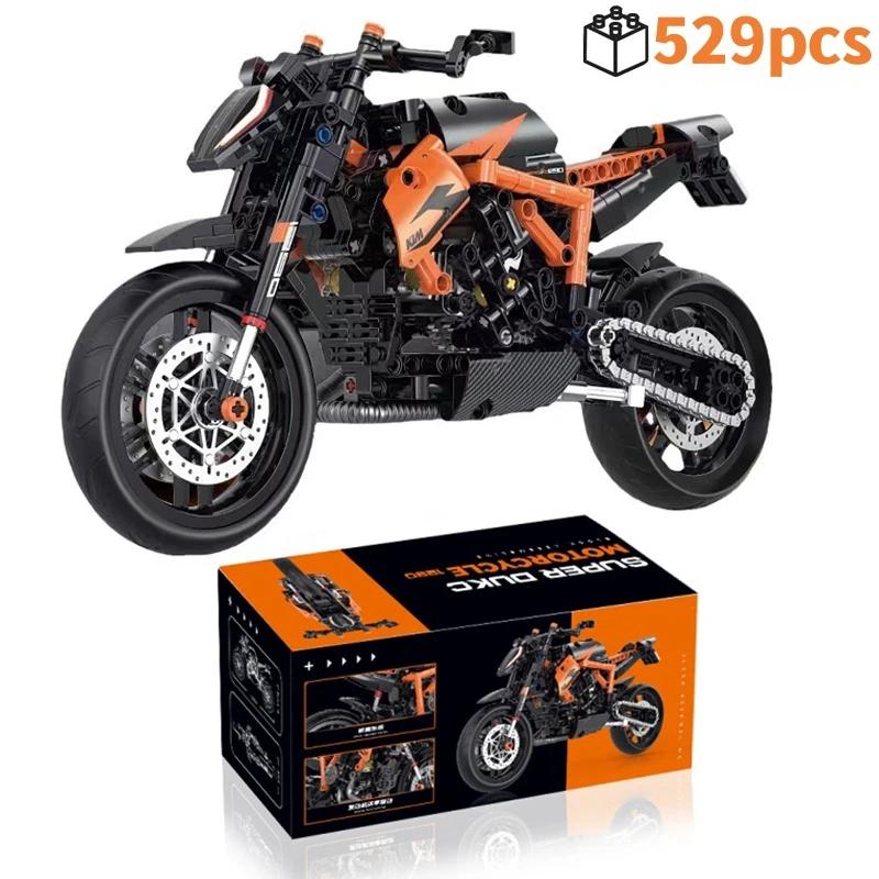 Нетоксичные Технические Строительные Кирпичики Конструктор Модель Мотоцикла Креативный Строительный Набор Игрушки для Сборки Образовательный Подарок Для Детей