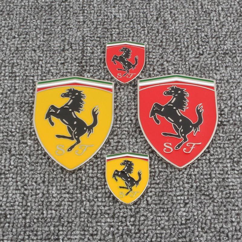 Car Styling 3D Sticker Metal Badge Vehicle Emblem Body Decal for Ferrari Roma 488 Portofino F8 Roma Spider SF90 Auto Accessories