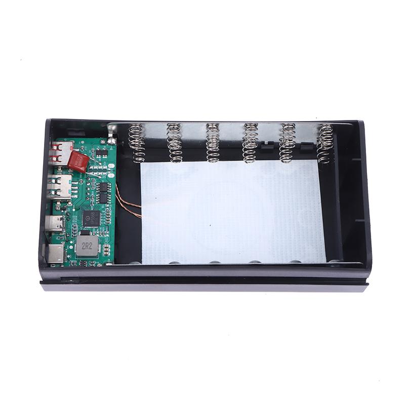 T12 Быстрая Зарядка Qc3.0 DIY 12 x 18650 Корпус Power Bank Держатель Портативный Контейнер для Хранения Батарей С ЖК-Дисплеем