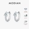 MODIAN D Моссанит Серьги-кольца 925 пробы Серебро Сверкающий лабораторный бриллиант Капля воды Кольца Серьги для женщин Изящные ювелирные изделия