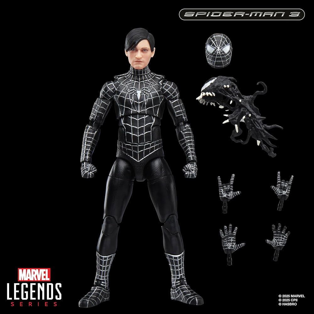Hasbro Marvel Legends Series "Spider-Man 3" Collectible 15cm Action Figure with Spider-Man Symbiote Accessory (G0589) Authentic