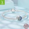 S925 Sterling Silver Moon Life Beaded Mysterious Blue Moon Diy Bracelet Bead Accessories