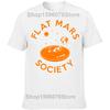 Funny Flat Mars Society Flat Earth T-Shirts Men Pure Cotton T Shirt Members Around The Globe Short Sleeve Tee Shirt Original