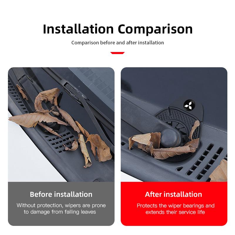 Car Wiper Hole Protective Covers Debris Leaves Dustproof Sleeve For Mitsubishi Ralliart Ex Mirage Jinxuan Galant Attrage Xpander