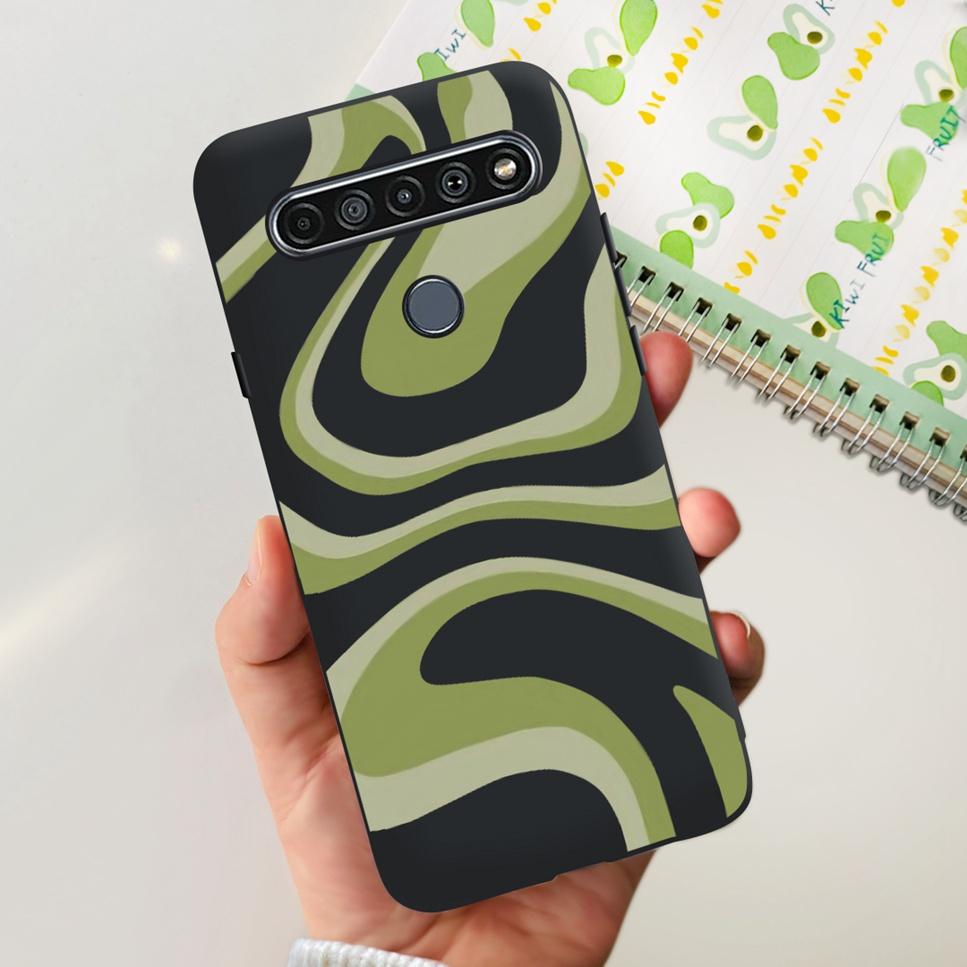 For LG K41S K 41S Case 2020 Black Silicone Cute Fashion Flower Shockproof Bumper For LGK41S LM-K410 Phone Back Cover 6.55" Funda