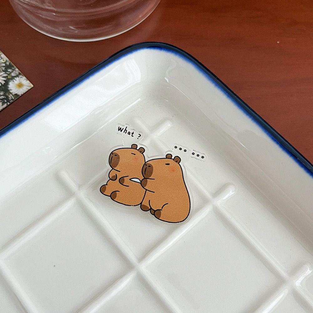 Милая брошь капибара, значок животного Капибара, булавка с изображением капибары, унисекс