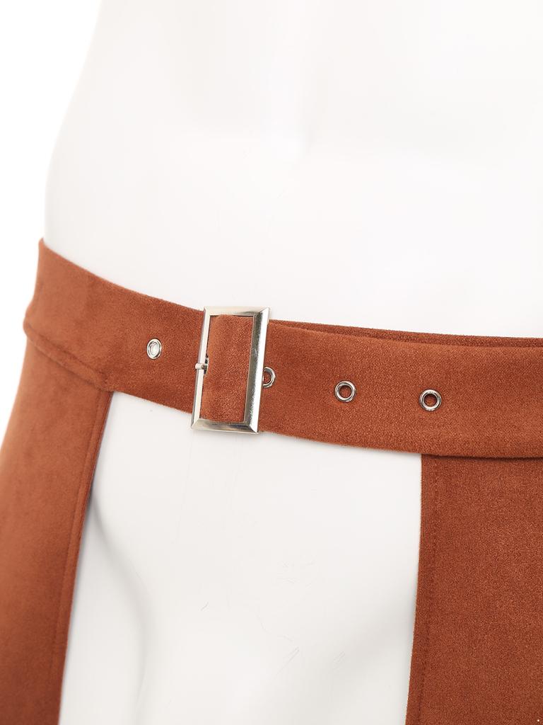 Мужские ковбойские брюки из замши с бахромой и открытым шаговым швом для костюмированной вечеринки на Хэллоуин