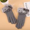 Новые модные женские перчатки осень-зима милые пушистые теплые варежки с длинными пальцами варежки женские спортивные женские перчатки на открытом воздухе экран