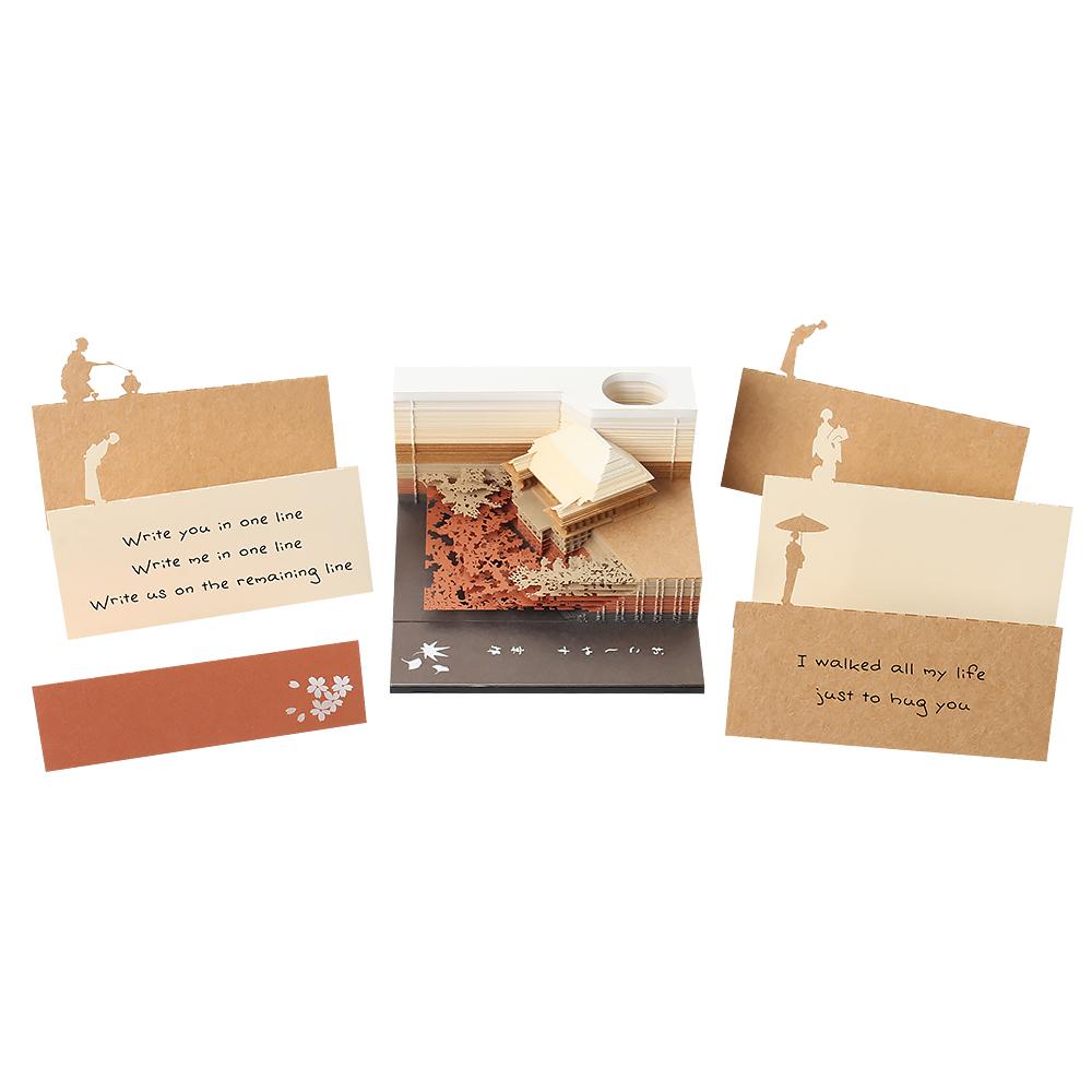 Customized Creativity Cute House Model Custom 3D Memo Pad Sticky Note Notepads Tear Promotional Memo Pads Stationery