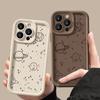 Чехол для телефона с принтом мультяшной планеты для iPhone 16 Pro Max 15 14 Plus 13 12 Pro 11 XR со звездным узором, защита линз, противоударный матовый мягкий чехол из ТПУ