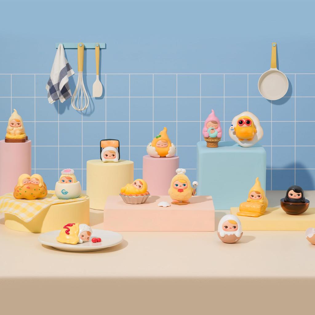 POP MART PUCKY Egg Beanie Series Pop Mart Gachapon Blind Box Figure Plastic Model Premium Toy PVC Soft Vinyl Original Character Birthday Gift (1