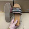 Модные женские тапочки в богемном стиле, модные летние туфли на плоской подошве для отдыха на открытом воздухе, повседневные легкие пляжные тапочки