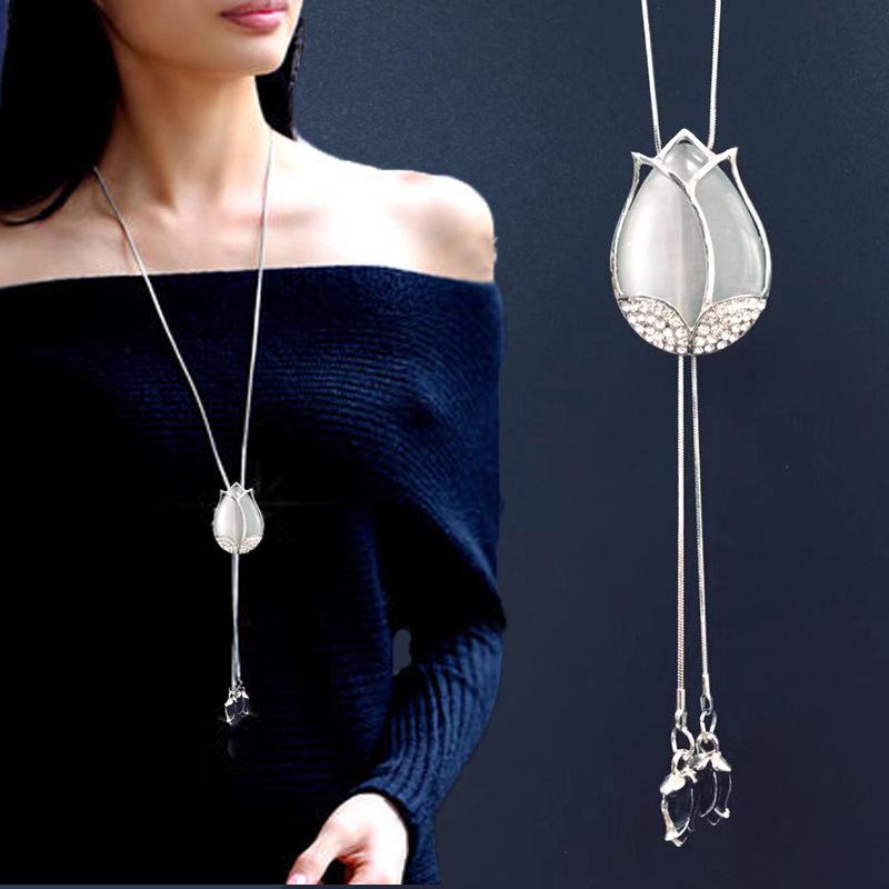 Элегантное ожерелье-цепочка с кисточкой для женщин - Универсальный, высококлассный европейский и американский дизайн для осенне-зимней моды