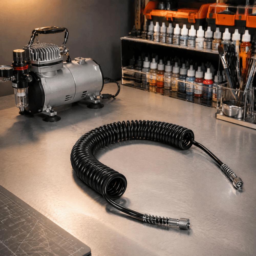1/8 Inch Fittings Air Hose Bend Restrictor Polyurethane Air Hose For Air Brush Paint Machine