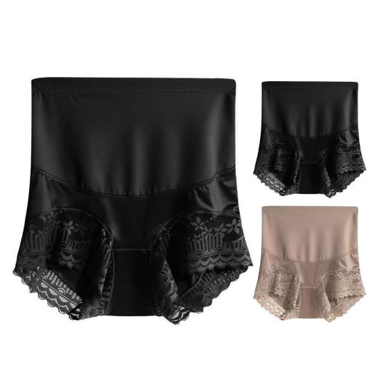 Women Panties Flower Print High Waist Tymmy Control Thin Slimming Butt-lifted Soft Anti-septic Female Intimate Clothes Underpants Underwear