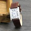 New Top Quality Leather Strap Quarts Watch Simple Square Rome Women's Wristwatch Neutral Couple Watch Sapphire Ladies Watch
