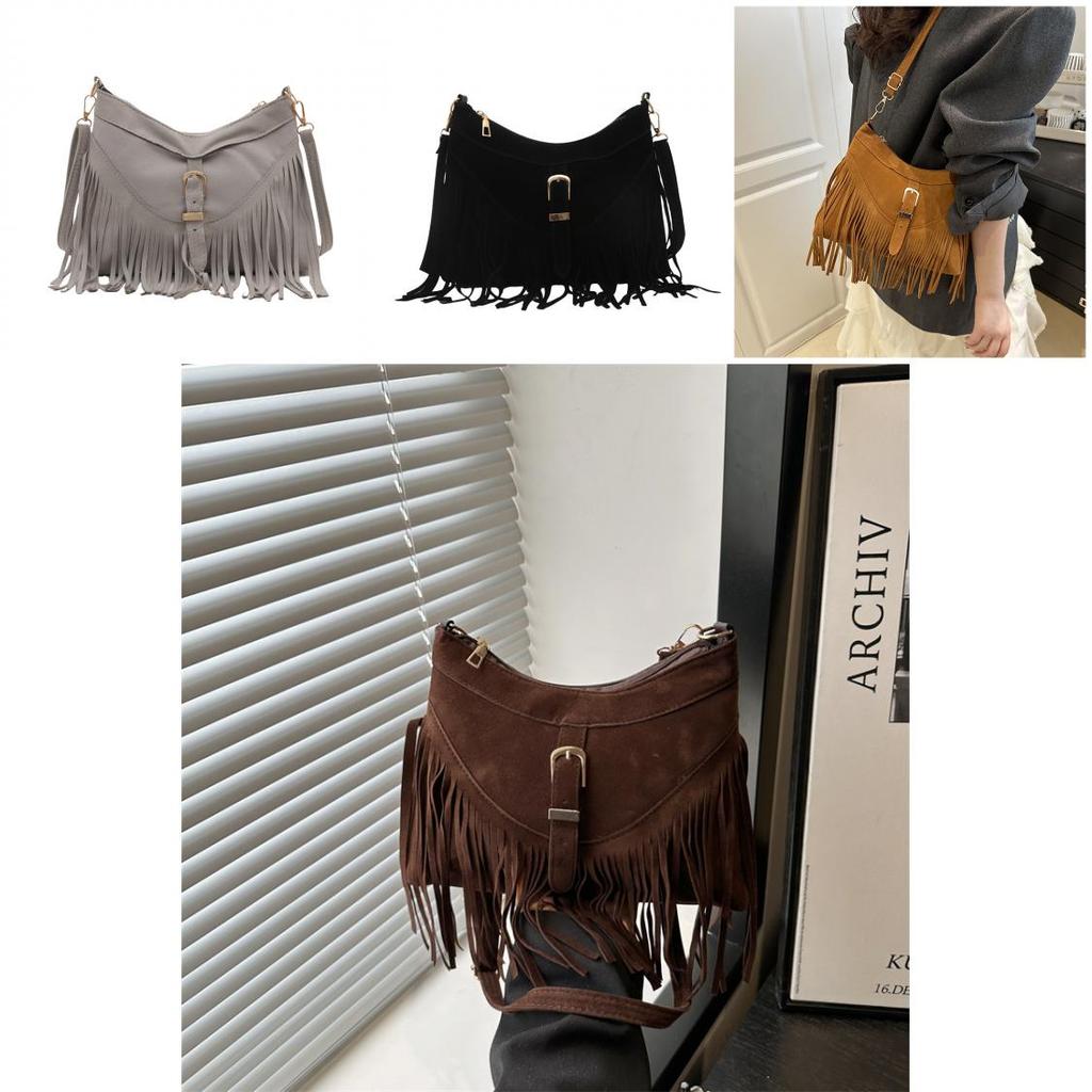 Bohemian Ethnic Fringe Bag For Women Small Shoulder Crossbody Purse