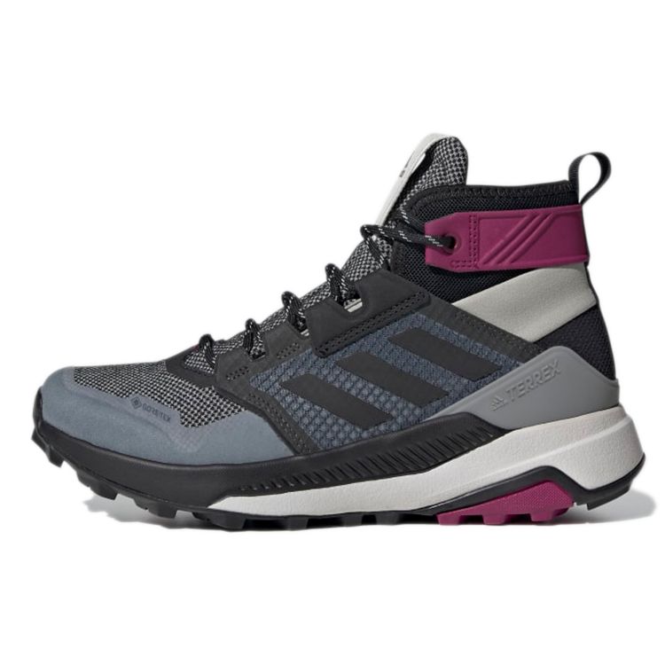 Adidas Ботинки Terrex Trailmaker Mid Gtx Амортизирующие Нескользящие Средние Спортивные Уличные Ботинки Женская Обувь Черный Серый FY2236