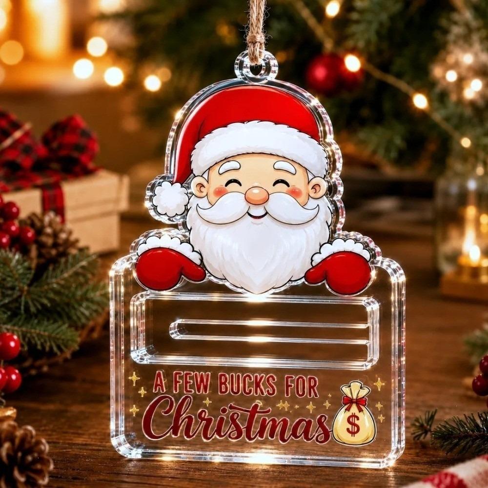 Waterproof Christmas Cash Holder Clear Surface Festive Holiday Pendant Family Gathering