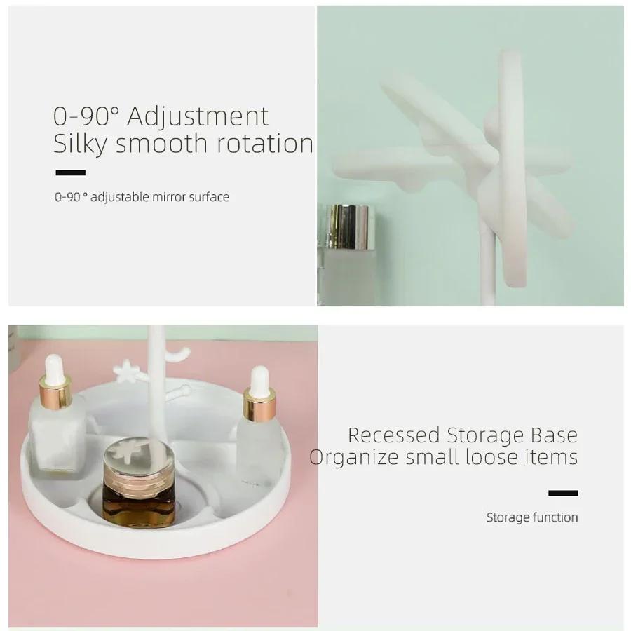 Светодиодное зеркало для макияжа с лампой настольного типа Интернет знаменитости заполняющее световое зеркало Ins Style Dormitory Desktop портативное туалетное зеркало