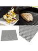 3 pc Non-stick baking mat and grill, easy to clean and reusable, suitable for gas, charcoal, Outdoor Grill Accessories