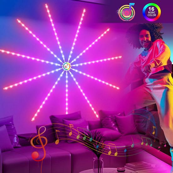 Светодиодная лента RGB с поддержкой Wi-Fi и Bluetooth, интеллектуальная светодиодная подсветка, синхронизация музыки, дистанционное управление, рождественские украшения, огни