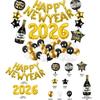 Balloon New Year Black Gold Letter Balloon Set, New Year Happynewyear Party Decorations