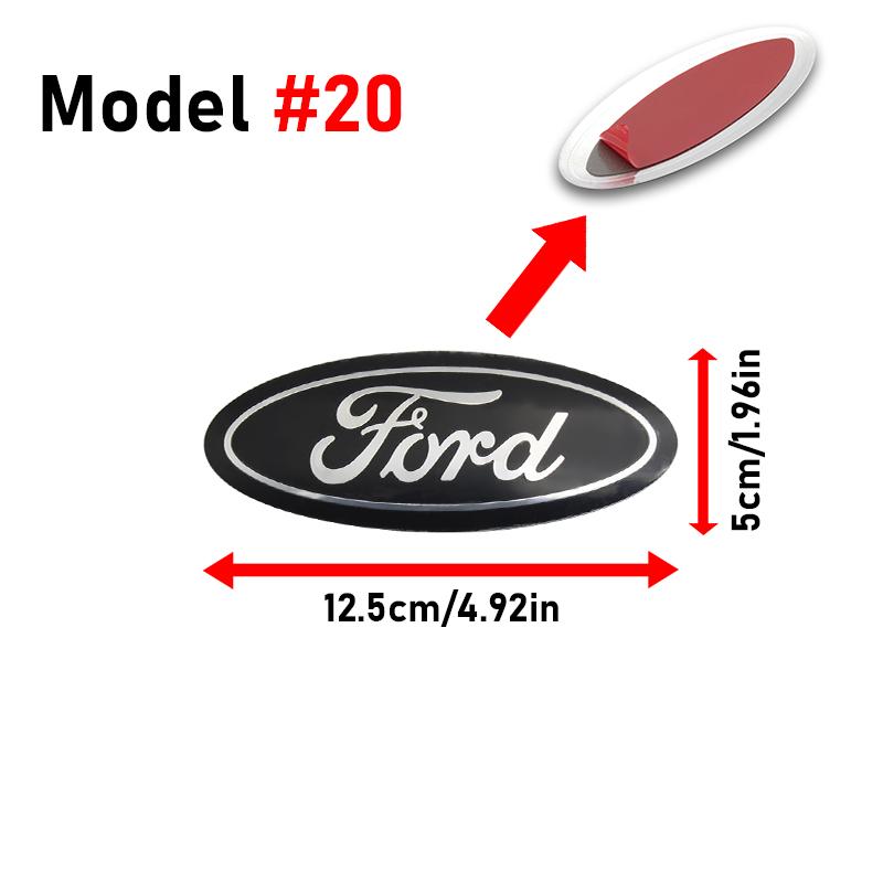 PLWD4 For Ford Fiesta Focus 2 3 Mondeo Edge Ranger Fusion Kuga S-MAX Transit Car Front Grille Emblem Rear Trunk Logo Badge Accessories