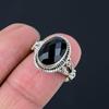 Натуральный черный оникс, драгоценный камень, стерлинговое серебро 925 пробы, граненое кольцо ручной работы, ювелирные изделия для женщин и девочек