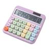 Mechanical Calculator 12 Digit Large LCD Display Big Round Button 15 Degrees Tilt Screen Cute Candy Colored
