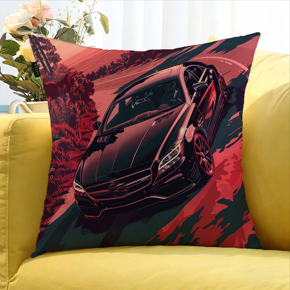 Cool Cls Car World Various Sizes Square Pillow Case For Car Home Bedchamber Decor