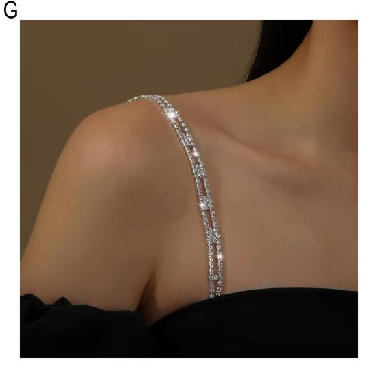 Bra Shoulder Strap Sparkling Rhinestone Anti-Slip Shoulder Straps Adjustable Women Underwear Accessories