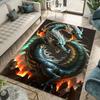 Dragon Printed Area Rug,Anti-slip and Durable Floor Mat,Suitable for Office,Hotel Floor Decor,Kitchen,Home Decor,Living Room,Bed
