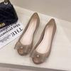 Модные женские сандалии с пластиковыми башмаками Peep Toe, симпатичные сандалии Jelly, женские летние туфли 2024 года на резиновой подошве с бабочкой