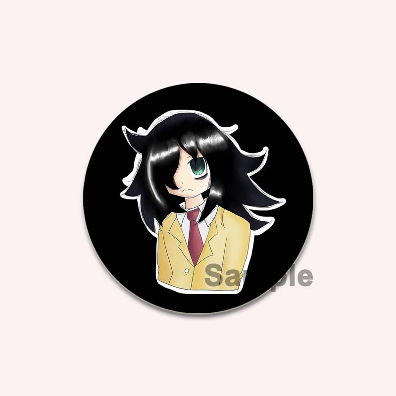 32/44/58MM Аниме Tomoko Kuroki Watamote Pins Милый мультяшный значок ручной работы Броши для нагрудника для рюкзака Одежда Подарки Аксессуар