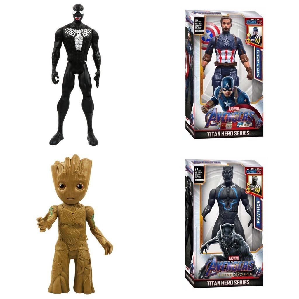 Spiderman Thor Thanos Captain Hulk Iron Man Venom Ronin Groot Action Toys Figure