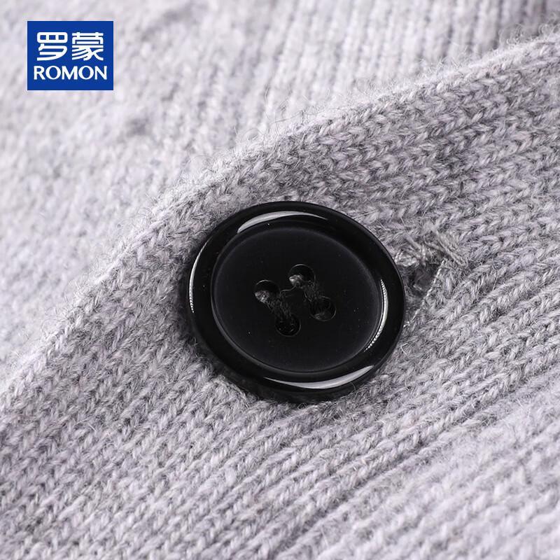 ROMON Мужской кардиган с V-образным вырезом из 100% чистого кашемира