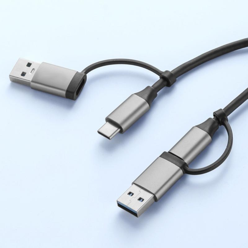 USB3.0 Hubs With 7/4 Port USB A/C Adapters Fast Charging Metal Housing Plugs Play for Laptop Computer