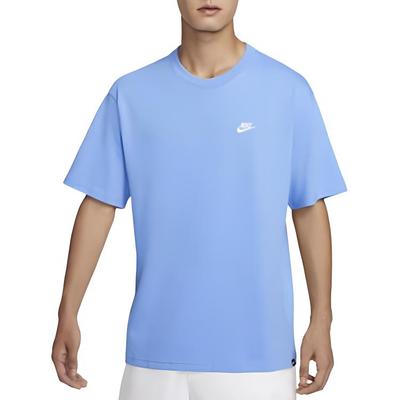 As M Nsw Tee Club Max повседневная дышащая футболка с коротким рукавом и заниженной линией плеч, мужские топы синего цвета FV0376-412