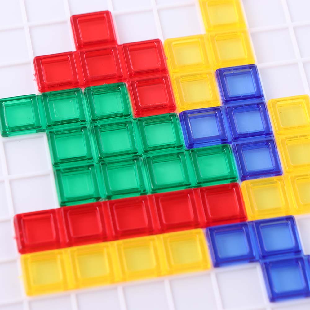 Montessori Colored Squares Game Early Education Puzzle Strategy Board Children Kids