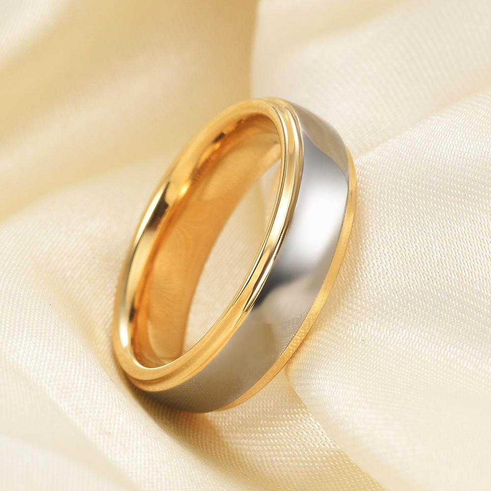 Кольца из вольфрама цвета розового золота для пар 4 6 мм Модные свадебные кольца с двойной дугой для мужчин и женщин