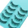 5 Pairs Cosmetic Long Cross Thick Black False Eyelashes Eye Lashes Extension Handmade
