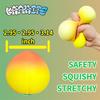 Yellow Peach Squishy Stress Ball for Adults and Kids, Soft Stretchy Fruit Squeeze Toy for Anxiety Relief