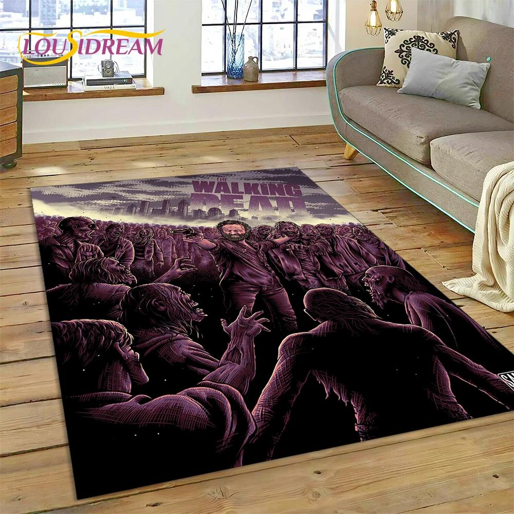 3D Ходячие мертвецы Линкольн TWD ТВ Ковер Ковер для гостиной Спальни Домашний декор, Напольный коврик Нескользящее украшение для дивана Придверный коврик