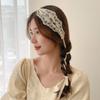 Korea Style New Lace Headband Female Aesthetic Mori Fairy Hair Accessories Fashion Tied Hair Braided Casual Ribbon Holiday Summer