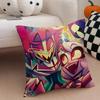 Edgy Musical Quirky Animate HHazbin Hotel Cushion Cover Throw Pillow Cover Hidden Button Durable Polyester Chair Cushion